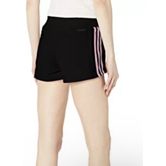 adidas Women's Pacer 3-stripes Woven Shorts - Black/ Clear Pink XL New With Tags - Picture 4 of 5